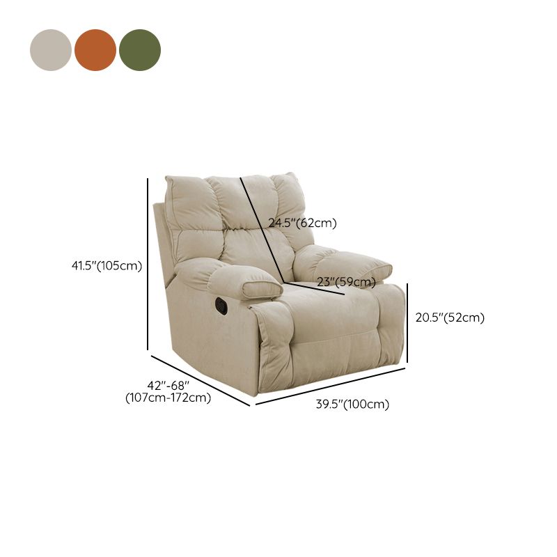 Microsuede Swiveling Recliner Chair Modern Pillow Top Arm Recliners with USB Cord