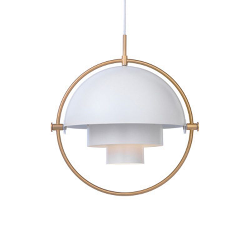 Postmodern 3-Shade Metal Pendant Lamp 1 Bulb Living Room Suspension Light Fixture