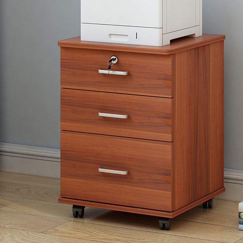 Modern Cabinet Wood Locking Drawers Filing Cabinet with Wheels for Office