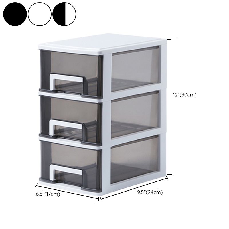 Vertical Filing Cabinet Transparent Drawers Plastic Modern Filing Cabinet