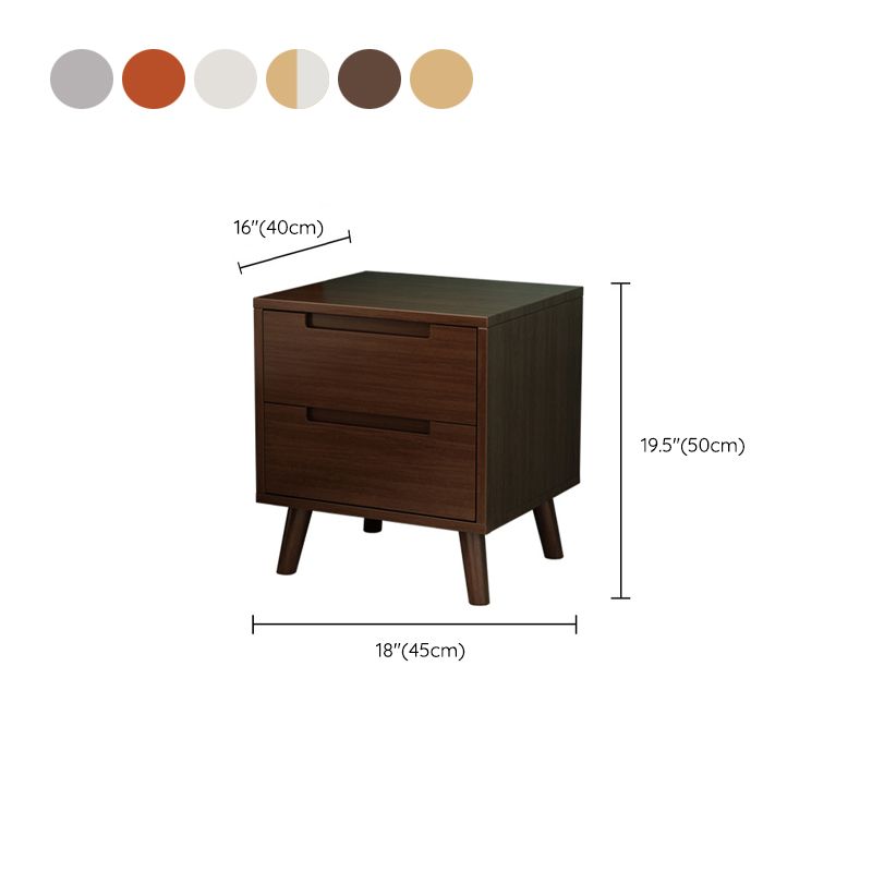 Modern Bed Nightstand Solid Wood Accent Table Nightstand for Bedroom