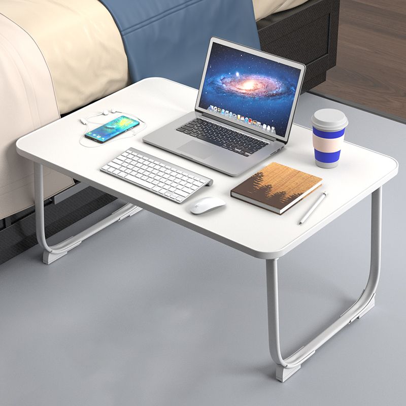 Engineered Wood Contemporary Writing Desk Bedroom Office Desk with White Legs