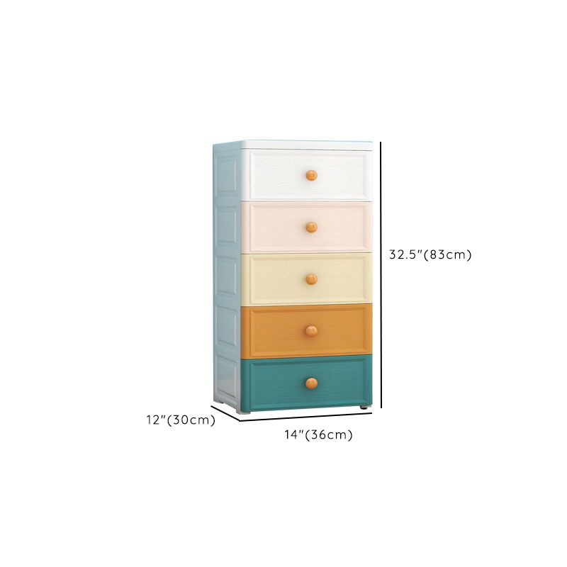 Plastic Dresser Scandinavian Baby Dresser with Drawers for Kids