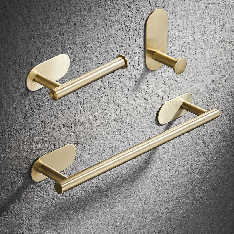 Modern Simple Metal Bathroom Accessory as Individual or as a Set in Gold