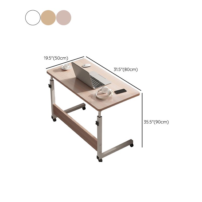 Art Desk with Casters Adjustable Lap Desk Wood and Metal Desk