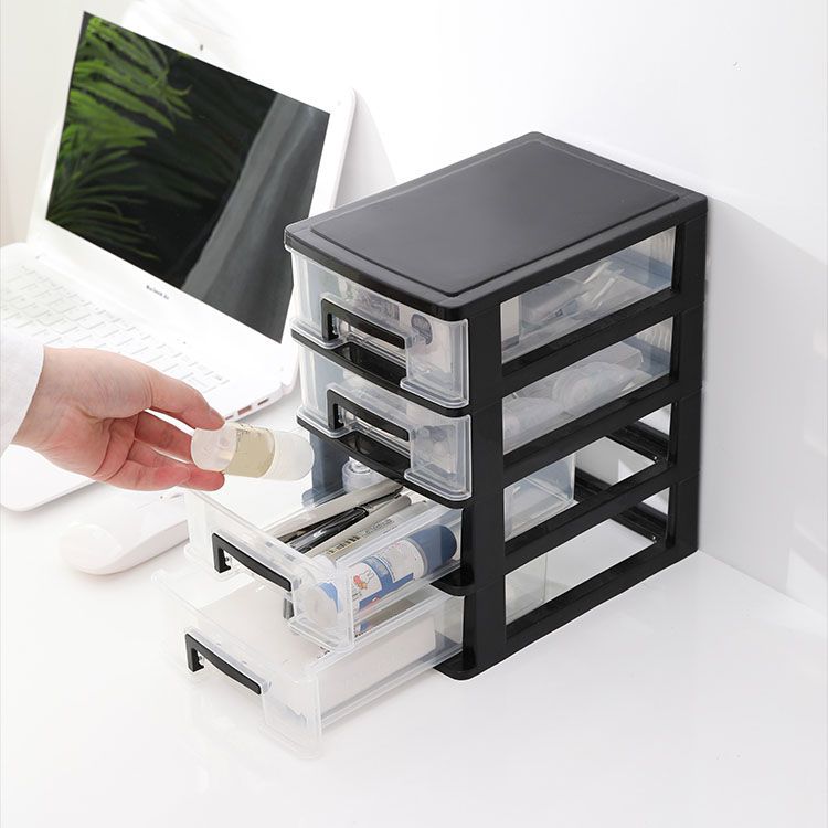 Vertical Filing Cabinet Plastic Transparent Drawers Modern File Cabinet