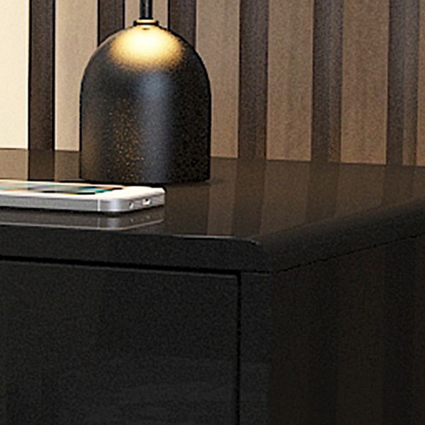 Contemporary Accent Table Nightstand Wooden Night Table with Drawers