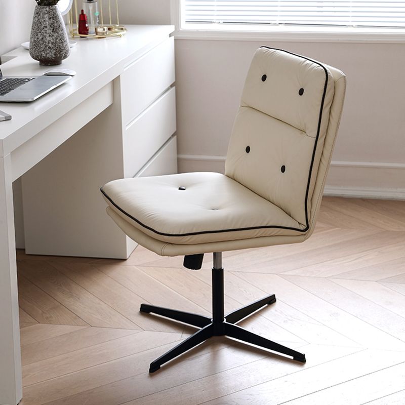 Contemporary Tufted Office Chair Faux Leather Task Mid-Back Chair