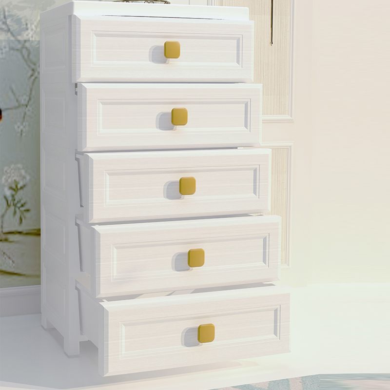 Modern Nursery Dresser Chest Plastic Kids Nightstand with 5/6 Drawers