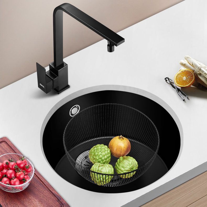 Contemporary Style Kitchen Sink Quartz Single Bowl Kitchen Sink