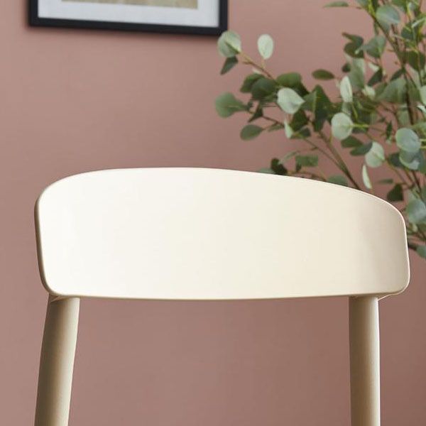 Modern Stackable Plastic Chair Open Back Dining Side Chair for Dining Room