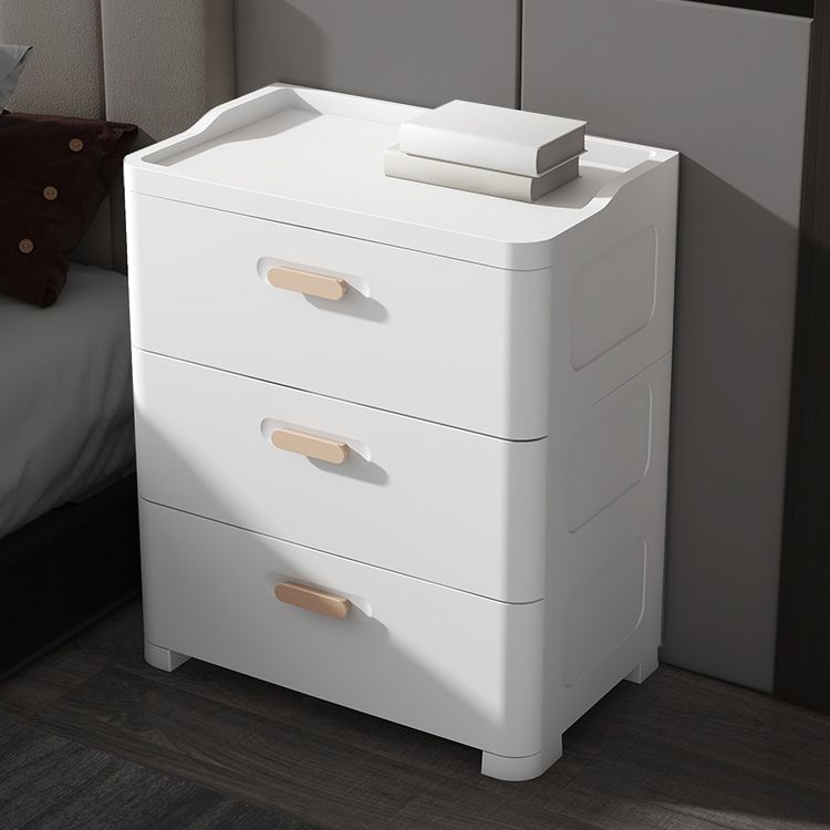 Scandinavian Kids Nightstand White Chest (Vertical) Dresser for Kids