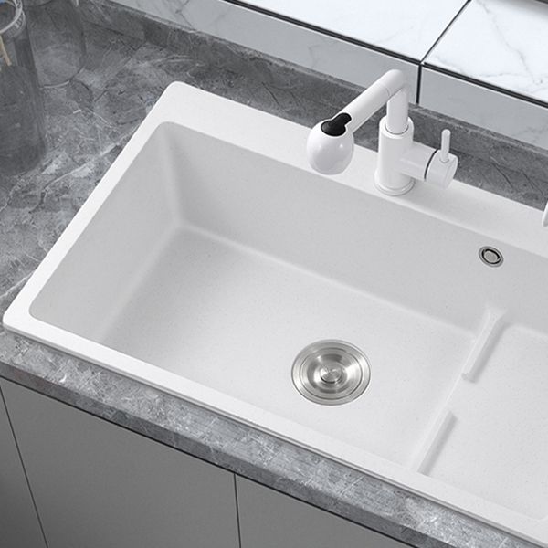 Kitchen Ceramic Sink Rectangular Anti-spill Pull-out Faucet Ceramic Sink