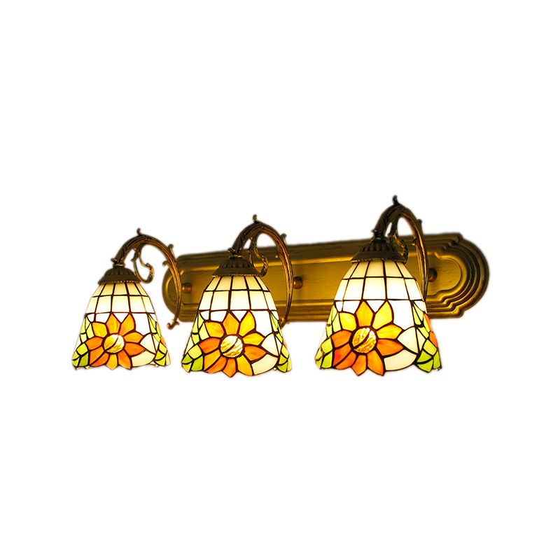 Tiffany Glass Vanity Light Creative Wall Light Sconce for Washroom