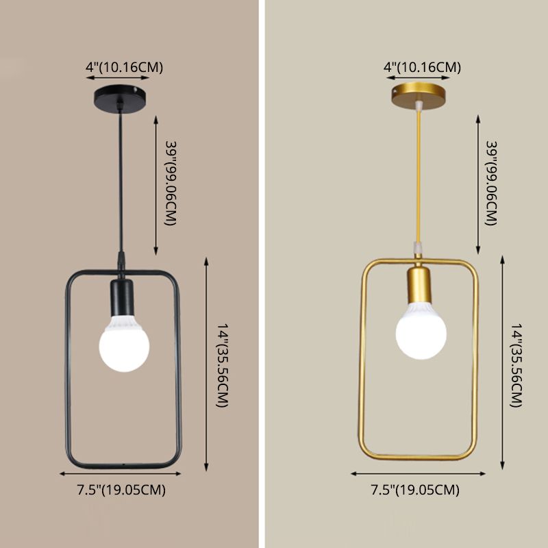 Metaalhangende plafondlicht geometrische minimalistische stijl hangend hanglamp voor stoffen winkel