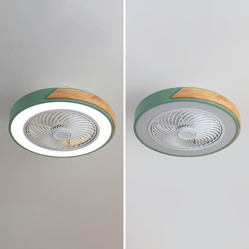 Éclair de ventilateur de plafond rond à colorblock rond