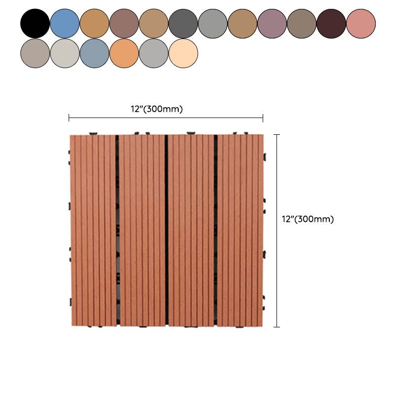 Classical Wood Outdoor Flooring Interlocking Patio Flooring Tiles