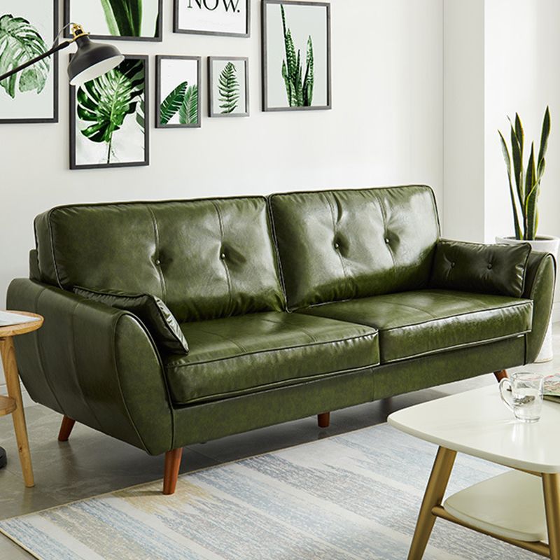 Contemporary Flared Arm Sofa Tufted Back Couch for Living Room