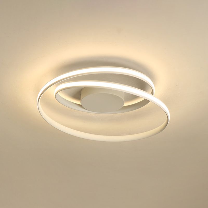 Modern Minimalist Indoor LED Ceiling Light Aluminium Linear Flush Mount with Silicone Shade