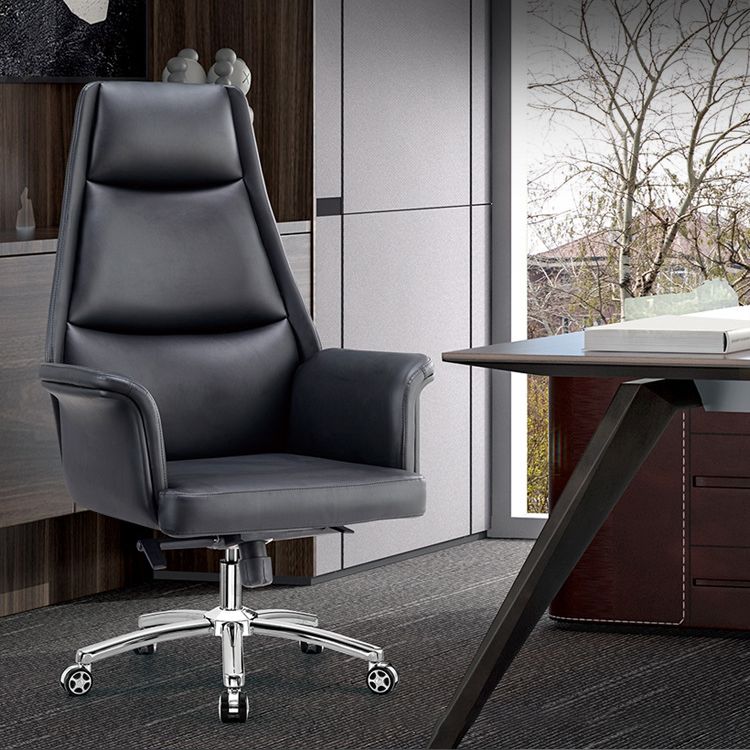 Modern Armless Office Chair No Distressing Ergonomic Desk Chair with Wheels