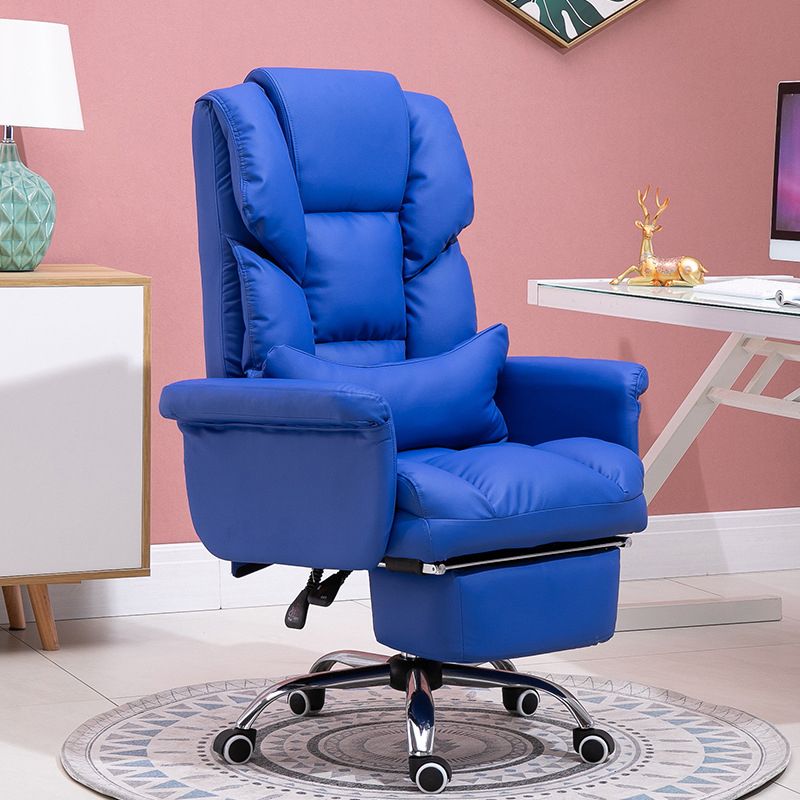 Modern Desk Chair Leather Management Office Chair High-Back Chair with Wheels