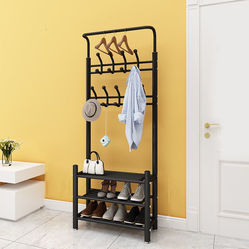 Coat Hanger Hanging Hooks Rail Storage Shelves Coat Rack Living Room