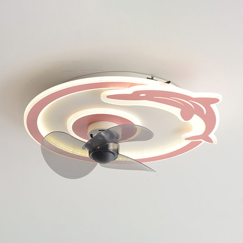 Modern Style Ceiling Fan Lighting Metal 3 Light Ceiling Fan Lamp for Bedroom