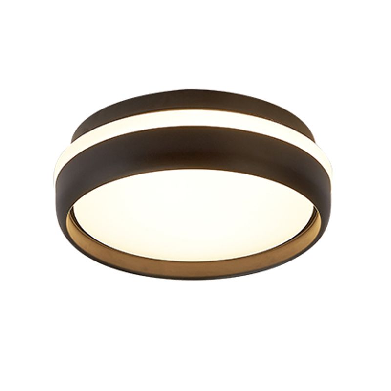 Modern Metal LED Flush Mount Circular Shape Ceiling Light with Acrylic Shade for Bedroom