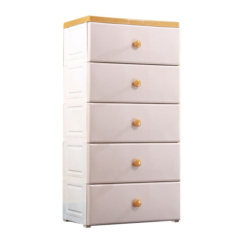 Scandinavian Kids Furniture Plastic Kids Dresser Set with Drawers for Bathroom