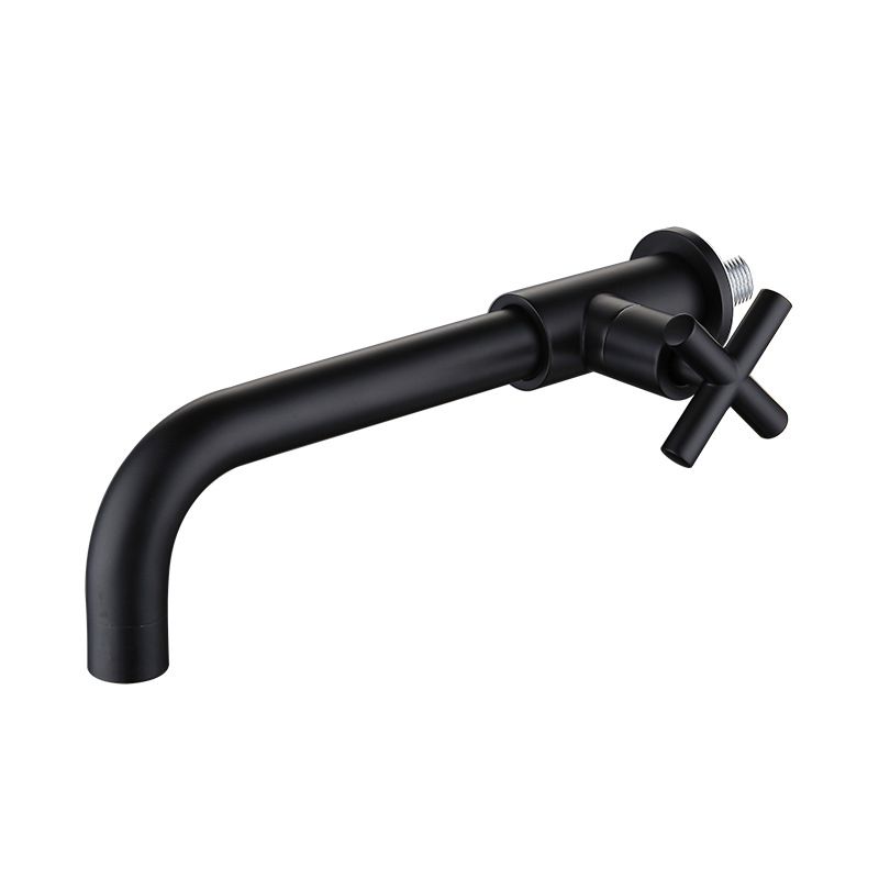 Wall Mounted Faucet Single Cross Handle Sink Faucet for Bathroom