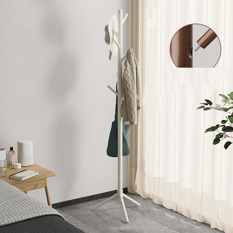 Modern Coat Hanger Wood Free Standing No Storage Entry Hall Tree