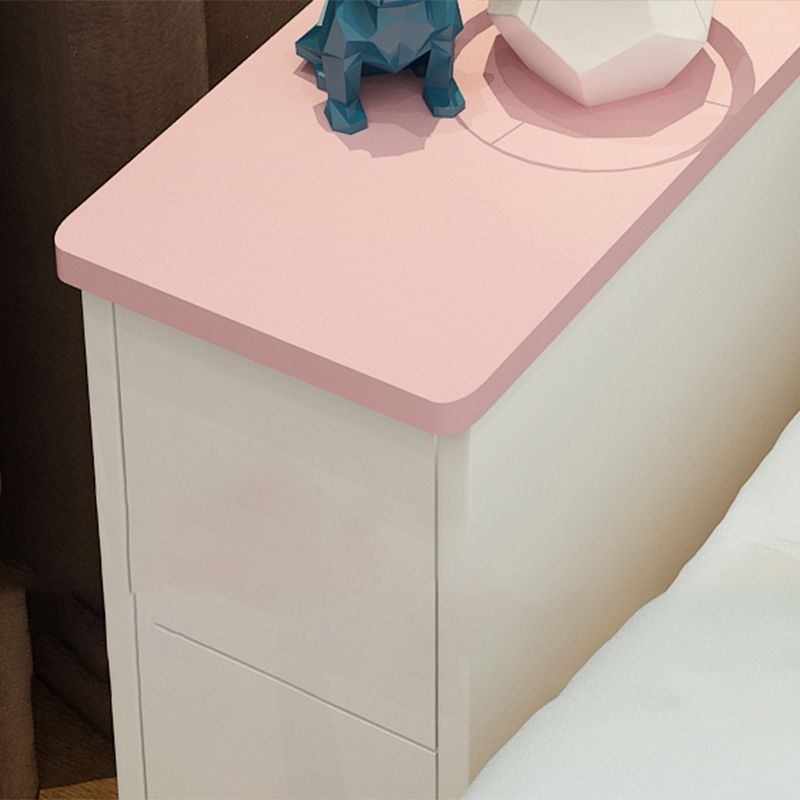 Modern Wooden Standard Nightstand 2 Drawers Kids Bedside Table