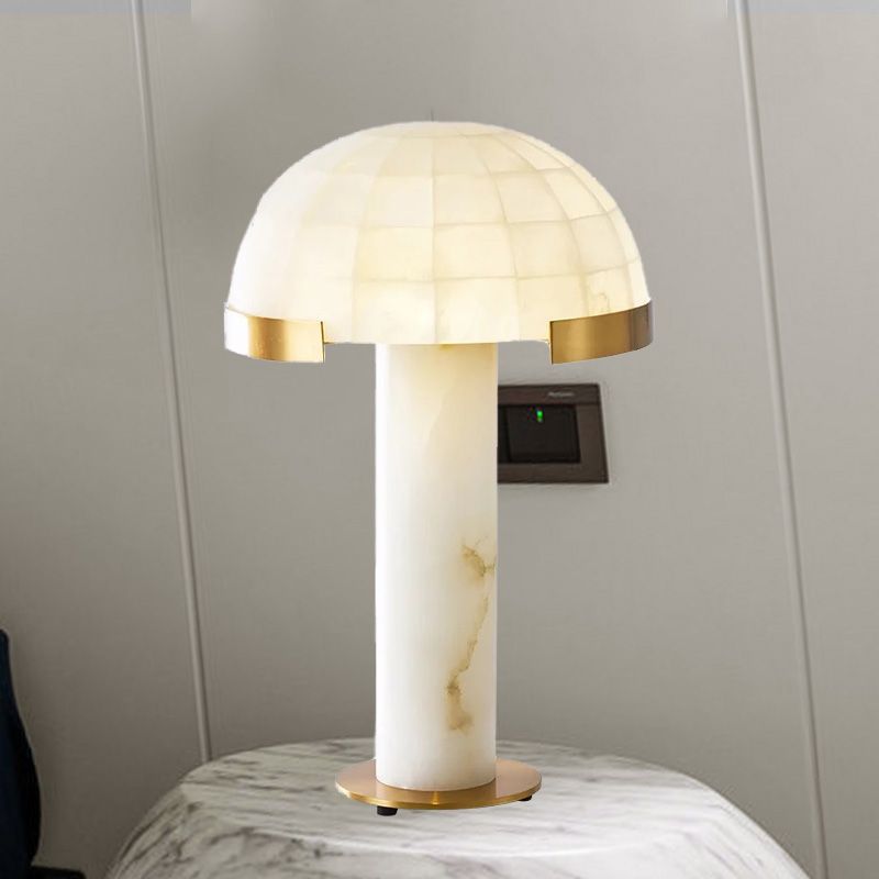 Marble Domed Task Lighting Modernism 1 Head Reading Book Light in White for Bedside