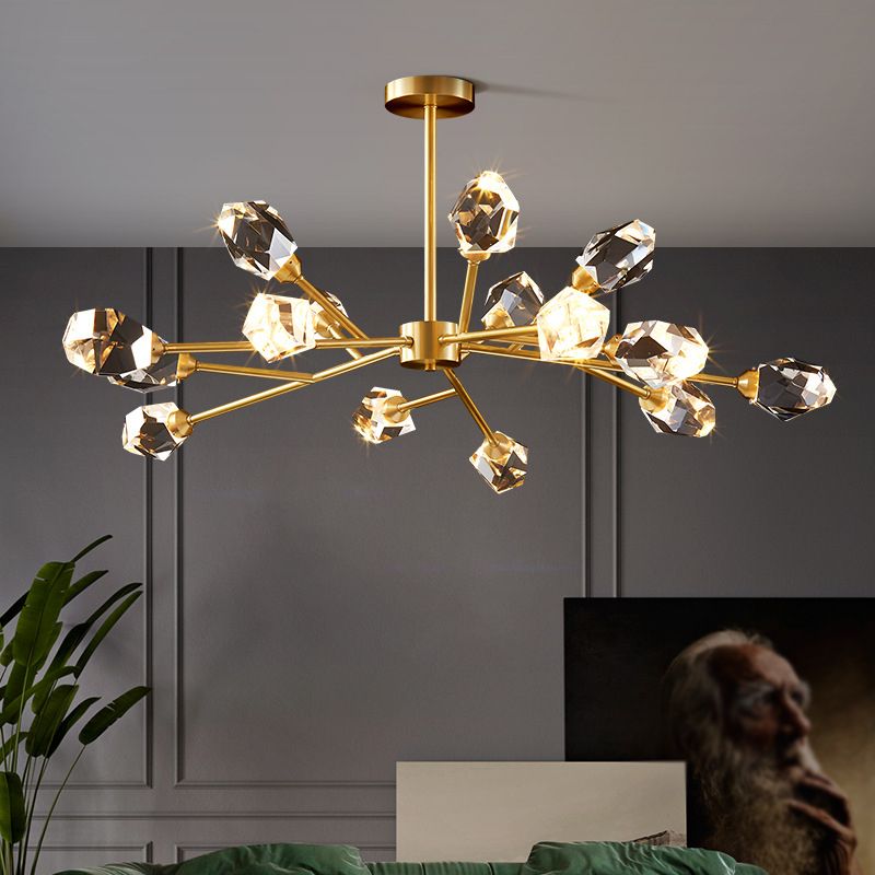 Postmodern Luxury Style Spray Pendant lustre Crystal Hanging Lamping