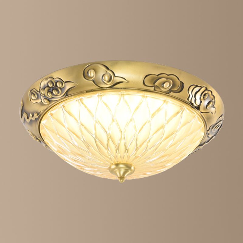 American Colonial Style Crystal Ceiling Light 1 Lights LED Ceiling Mount Light