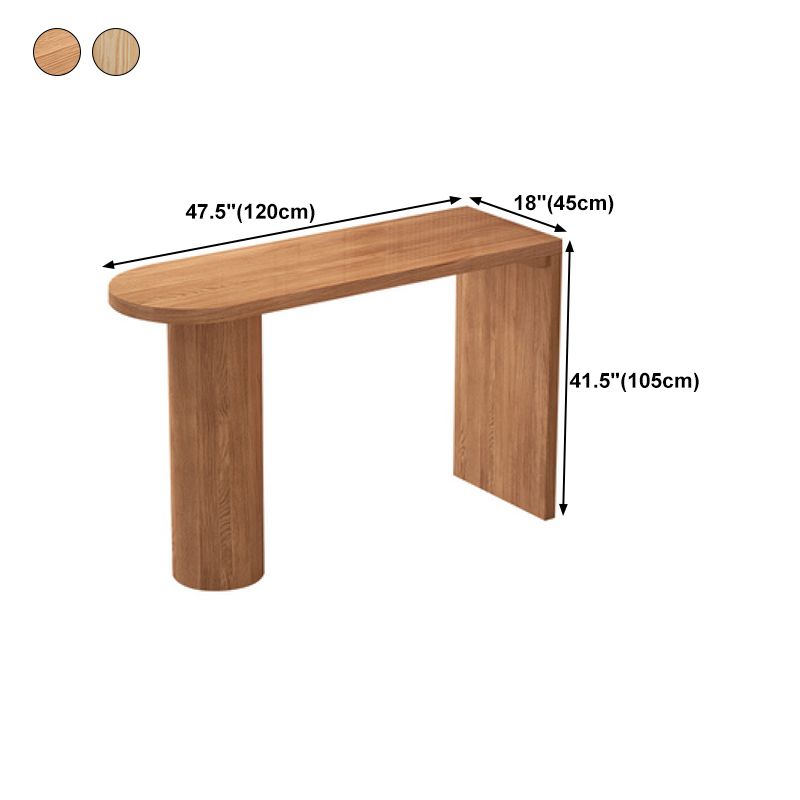 Solid Wood Bar Dining Table Contemporary Bar Table with Sled Base