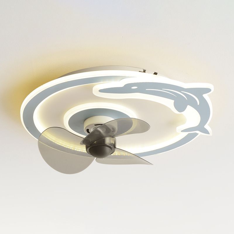 Modern Style Ceiling Fan Lighting Metal 3 Light Ceiling Fan Lamp for Bedroom