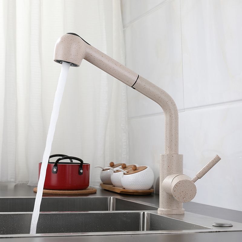 1-Handle Kitchen Faucet Pull down Sprayer with Supply Lines Bar Faucet