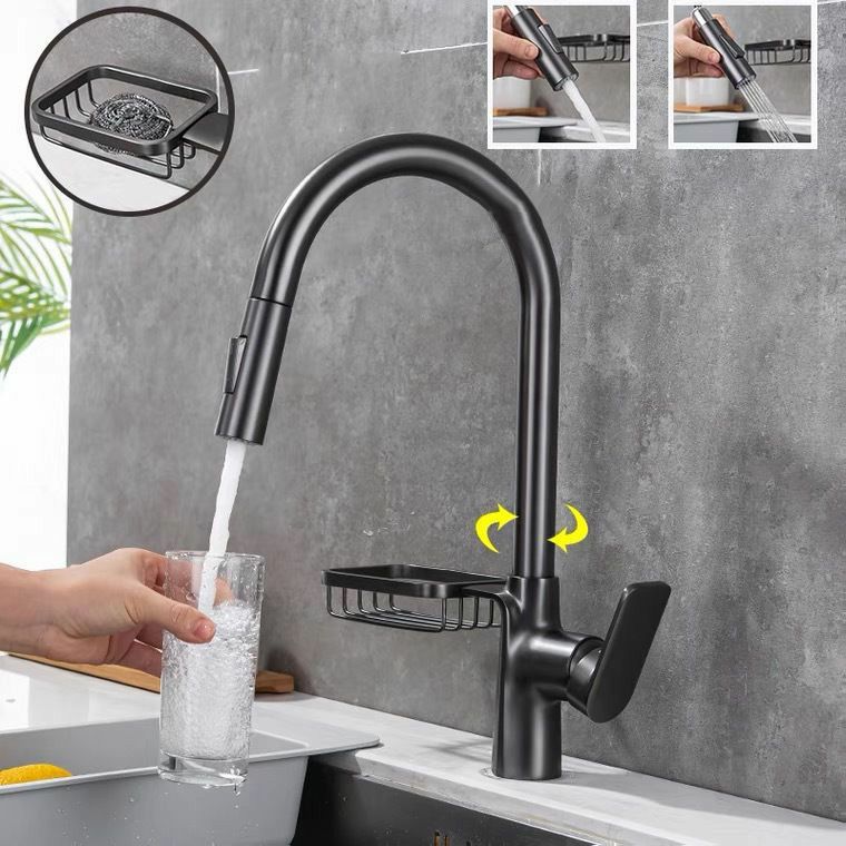 Modern 1-Handle Faucet Pull out Sprayer with Water Dispenser Faucet