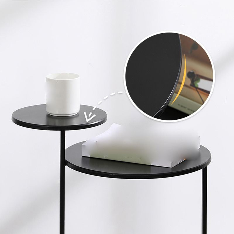 Modern Accent Table Nightstand Metal Bedside Cabinet for Bedroom