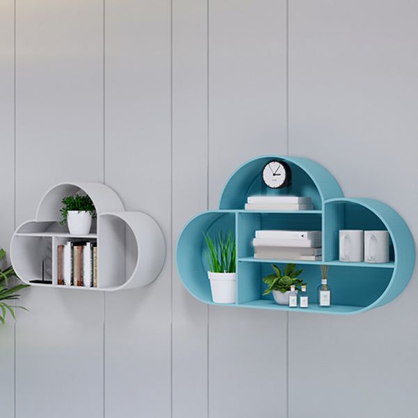 Iron Wall Mounted Book Shelf Cloud-like Book Organizer with Shelf