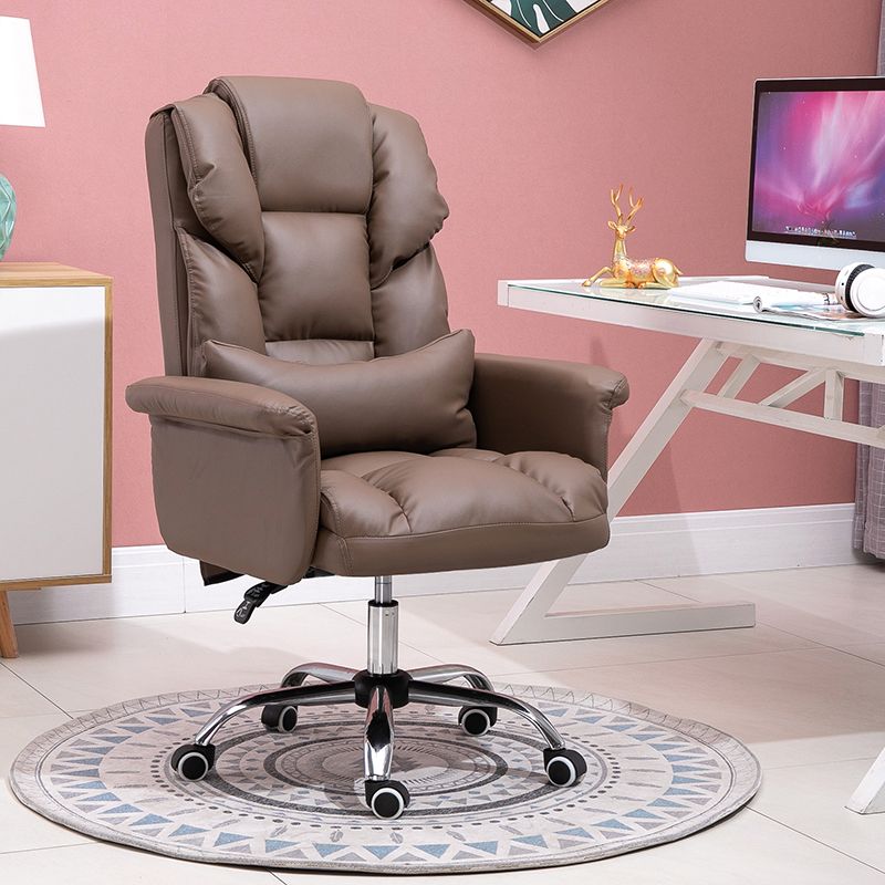 Padded Arms Office Chair Modern Adjustable Seat Height Swivel Chair with Wheels