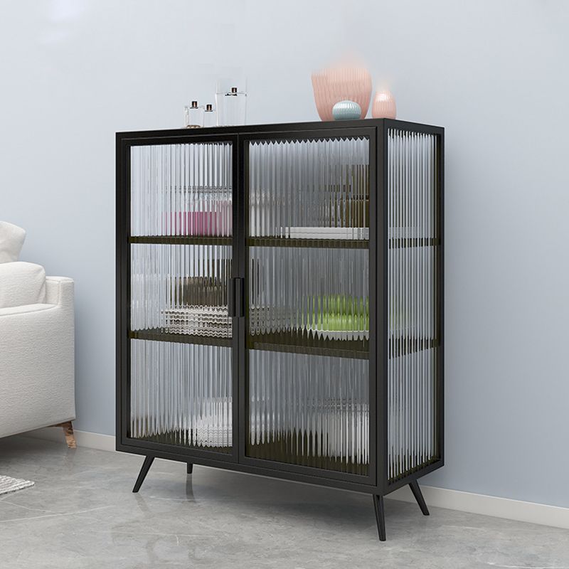 Multi-shelf Display Cabinet Industrial Storage Cabinet for Dining Room