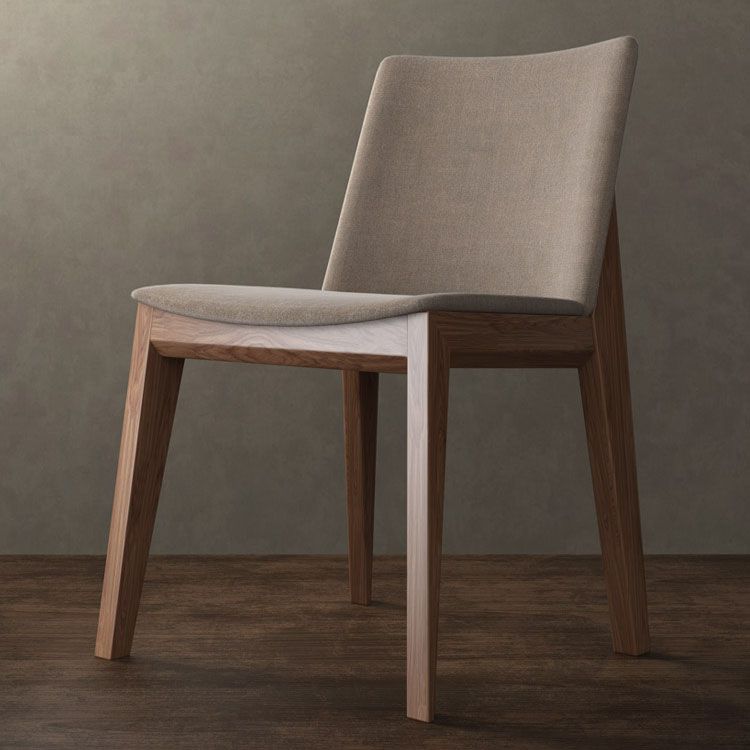 Armless Kitchen Side Chairs Modern Ash Wood Dining Chairs for Dining Room