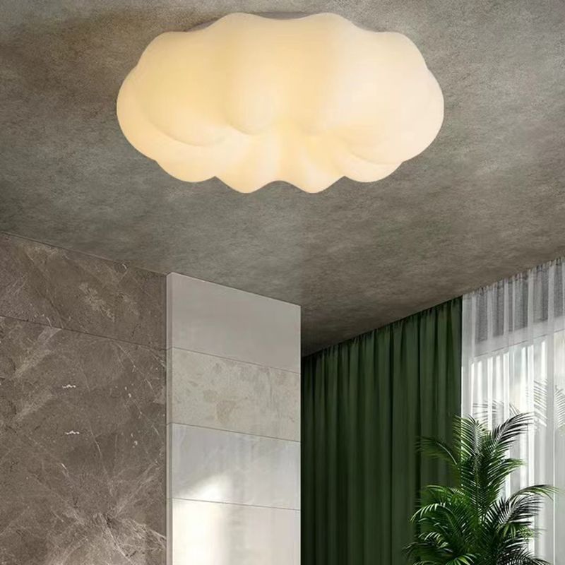 Contemporary Ceiling Light White LED Flush Mount Lighting for Room