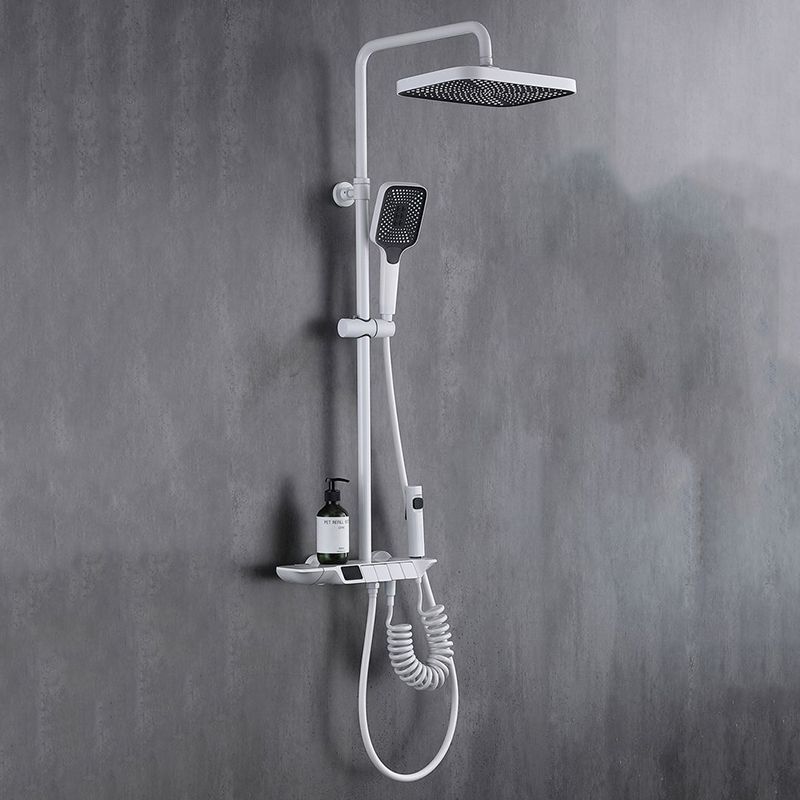 Wall Mounted Shower Metal Shower Faucet Arm Shower System with Slide Bar