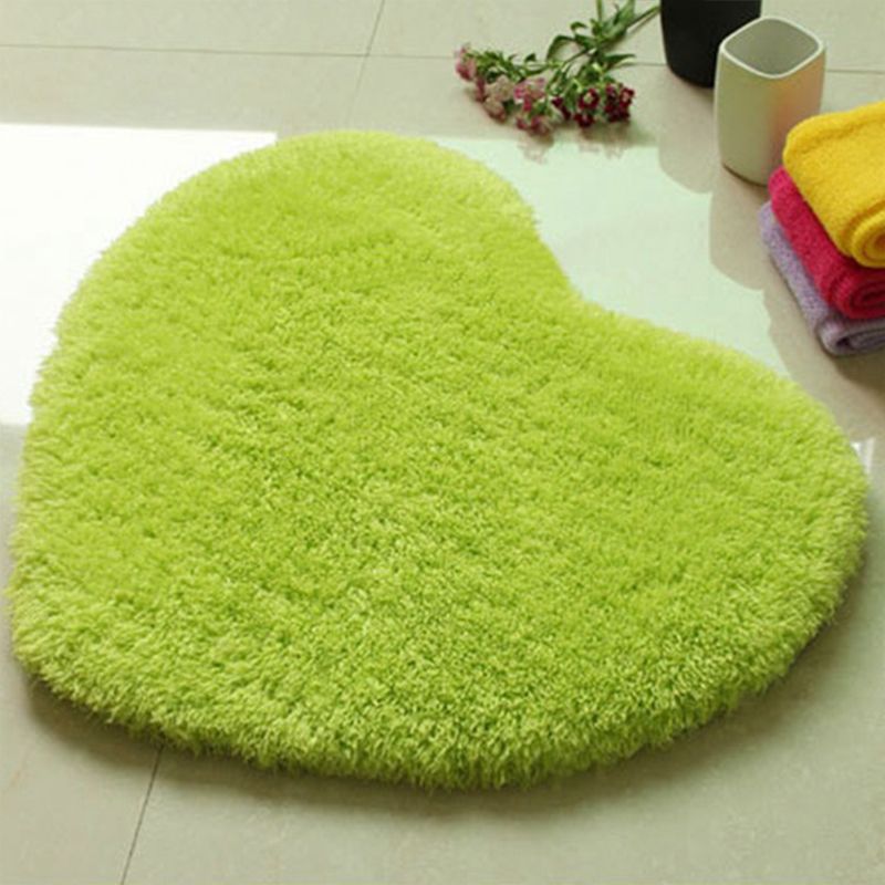 Tapis simple en forme de coeur Suisse simple du tapis de zone simple Shag Tapis résistant à la tache lavable pour chambre à coucher