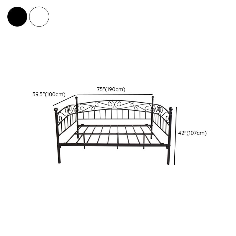 Twin Size Open-Frame Bed Contemporary Metal Wire-Grid Daybed