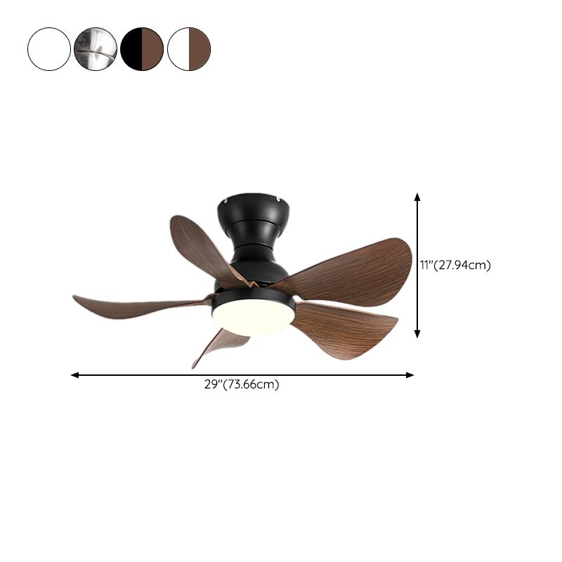 Fan Shape Metal Ceiling Fans Kid Style Single Light Flush Ceiling Fan