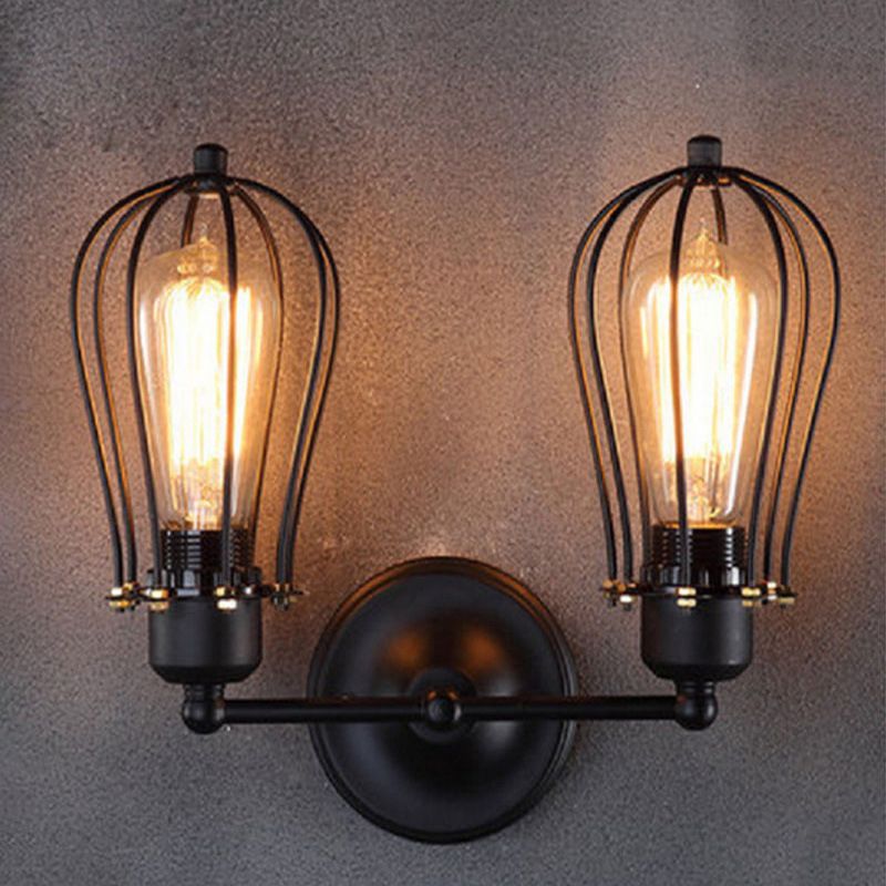 2 Lights Sconce Light Fixture Industrial Sconce Lamp for Wash Room